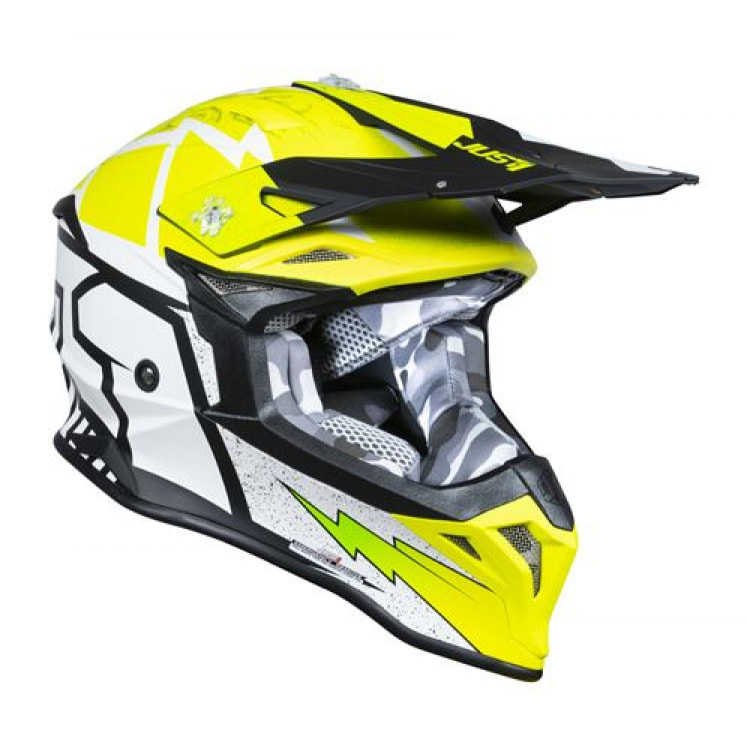 CASCO JUST1 J39 POSEIDON BLACK - YELLOW FLUO - WHITE