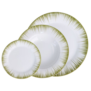 Servizio piatti Raggi da 18 pezzi in porcellana