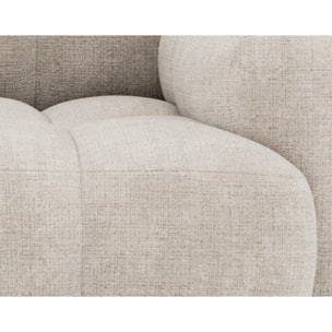 Grace - canapé modulable 3 places en velours texturé - Beige