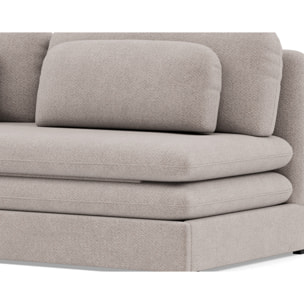 Ysal - canapé 3 places convertible déplimousse en velours texturé - Gris clair