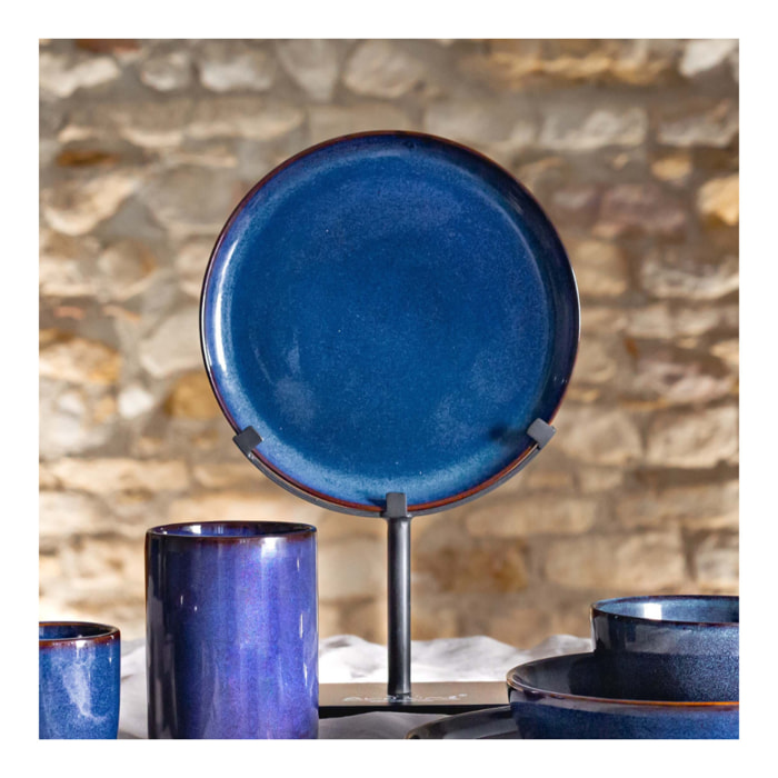 Lot de 6 grandes assiettes, BLUE MOON