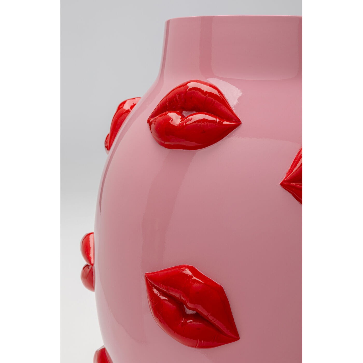 Vase rose bouches rouges 31cm Kare Design