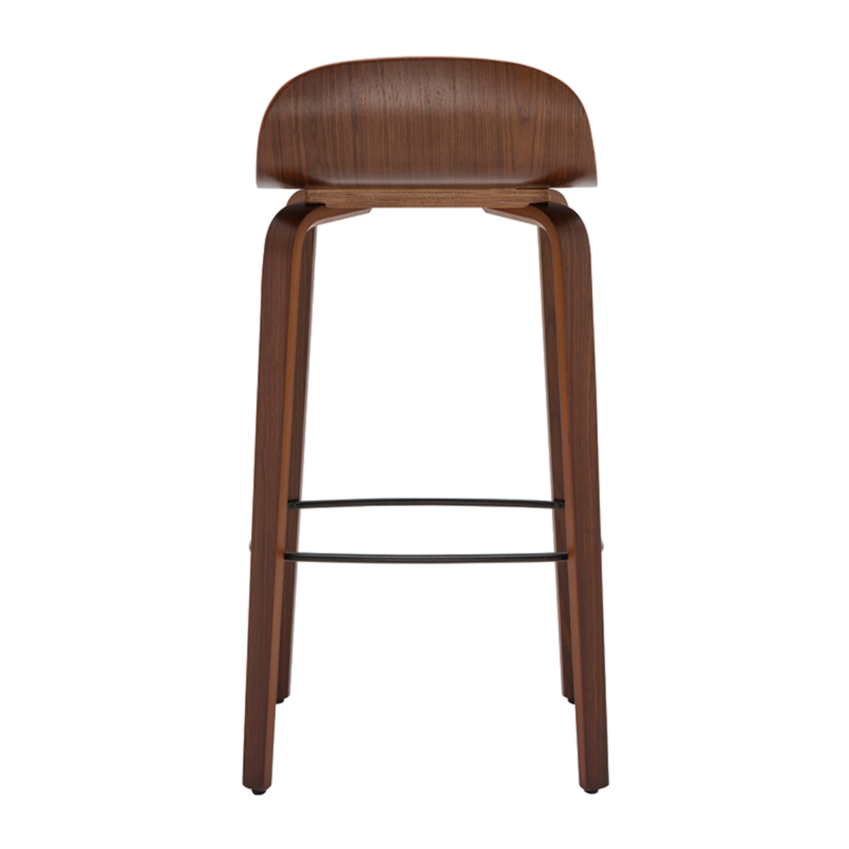 Tabourets de bar vintage noyer H68 cm (lot de 2) OBRA
