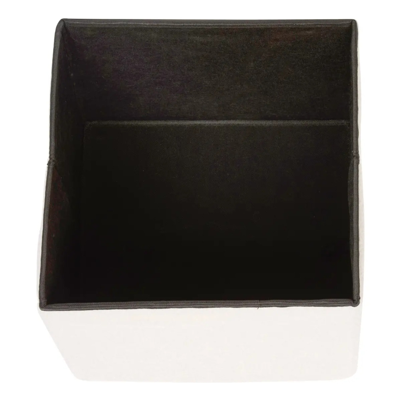 Pouf Pliable Coffre Jaiko en Bouclette Blanc 38x38cm