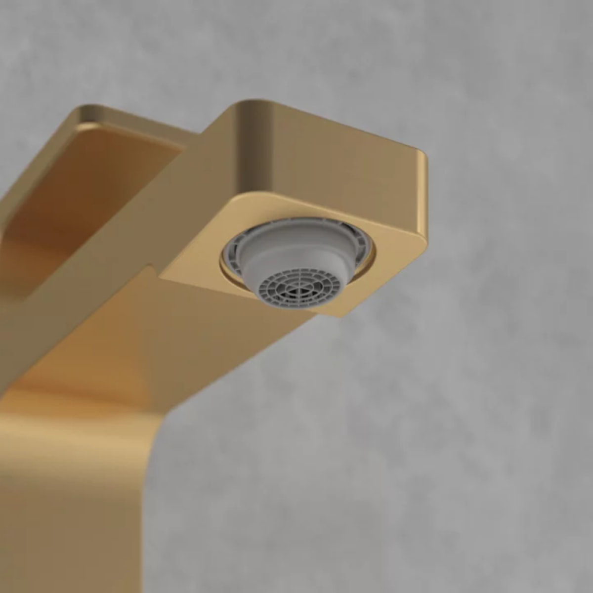 Mitigeur lavabo Architectura Square avec tirette Brushed Gold