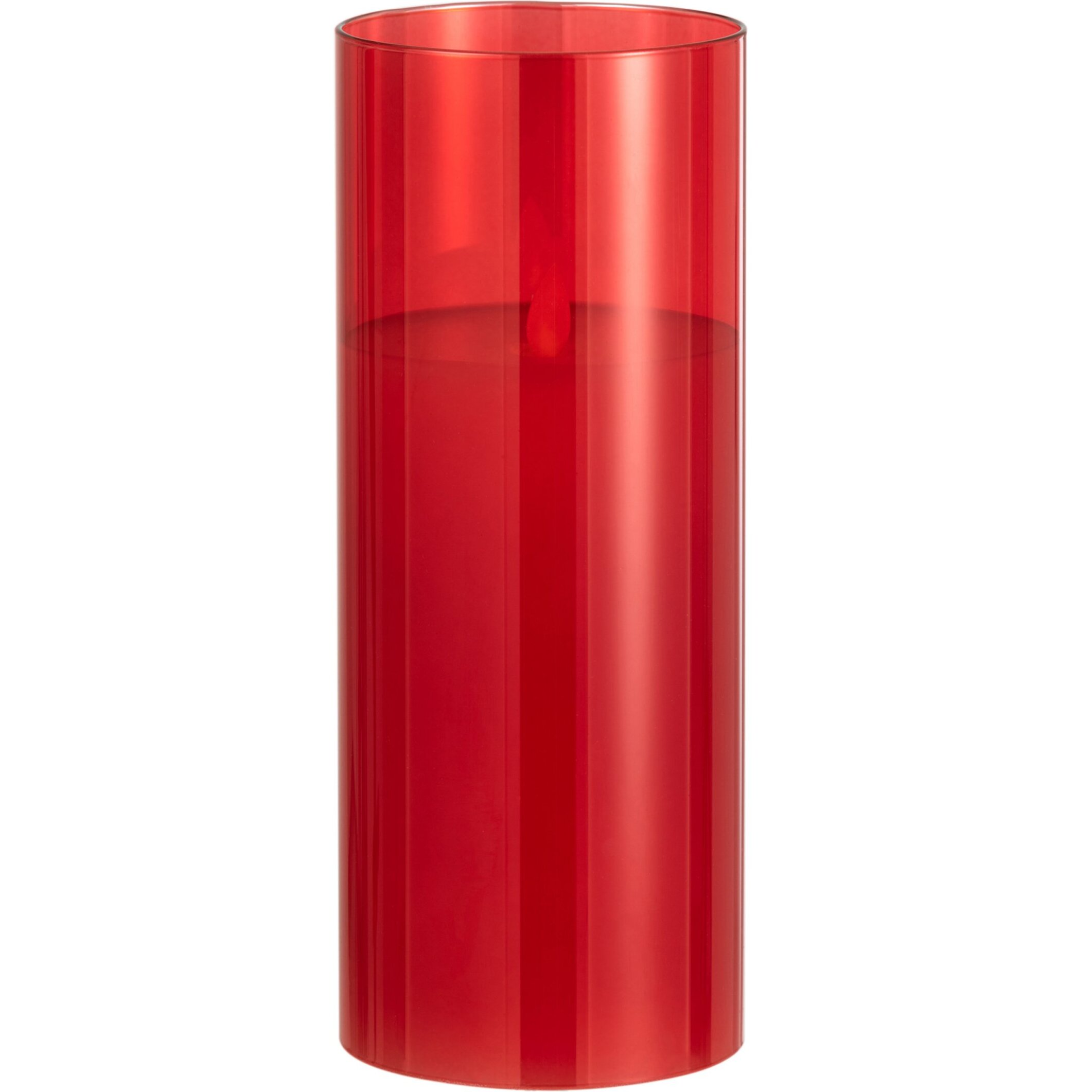 J-Line lampe Brillante - verre - rouge - large - LED