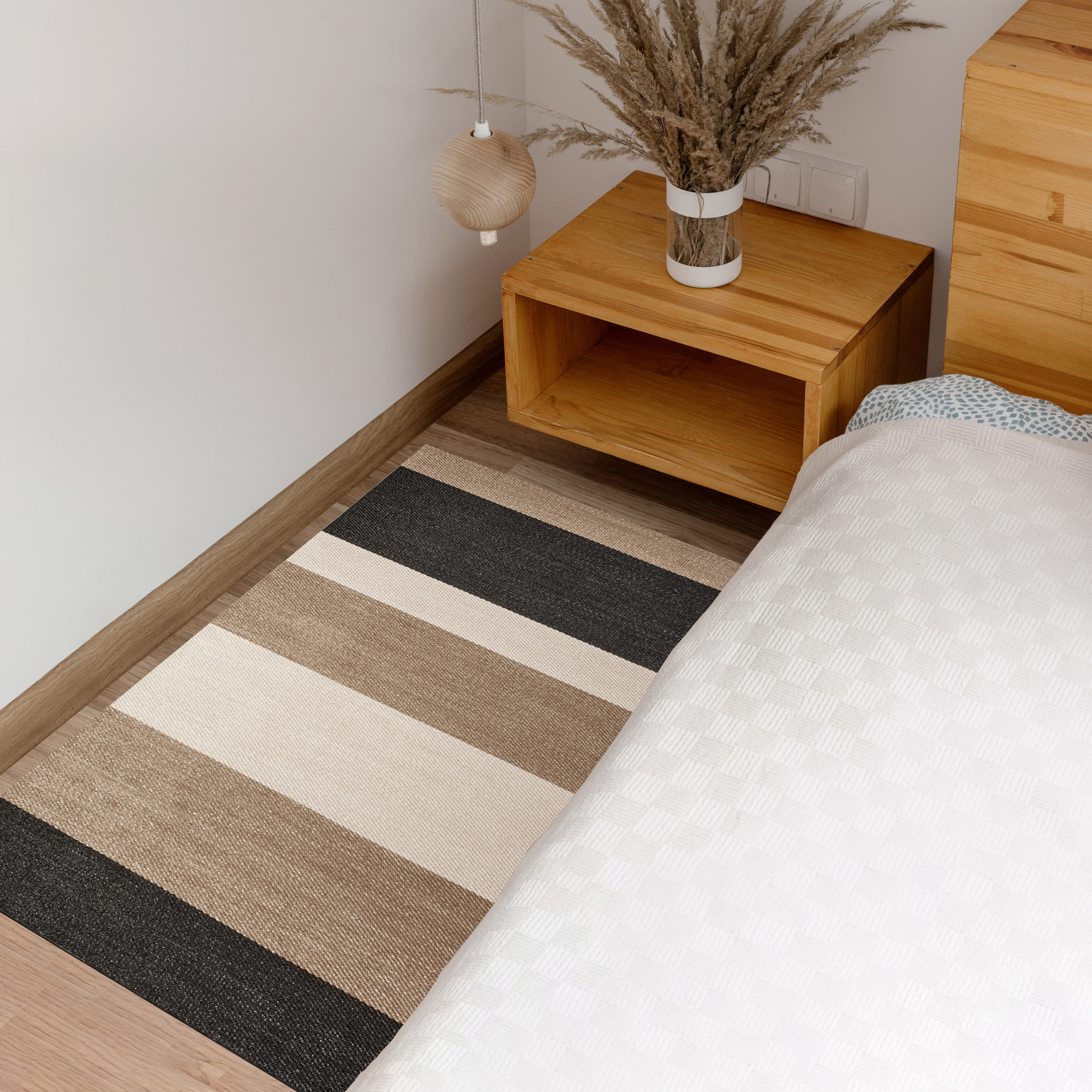 Alfombra LIVING DECO Franjas Camel