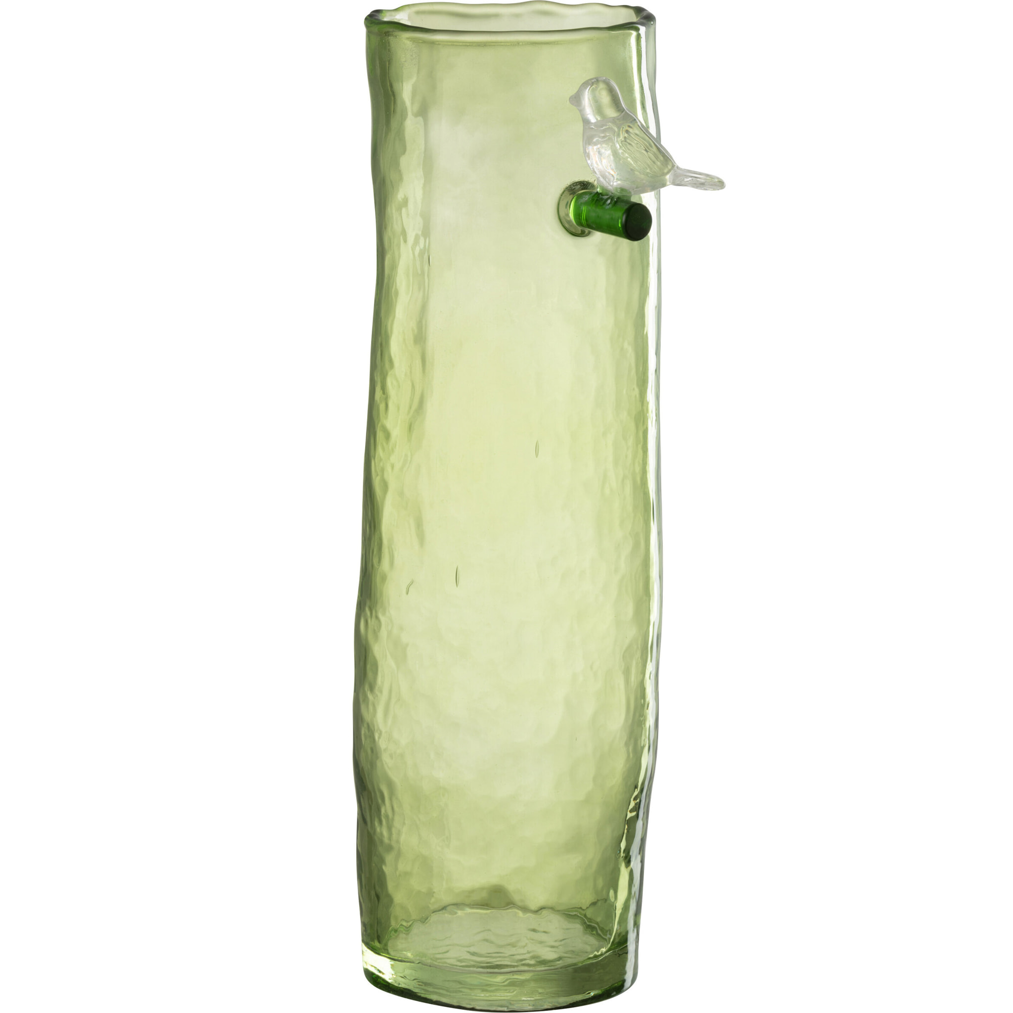J-Line vase Long Oiseau - verre - vert - large - 32 cm de hauteur