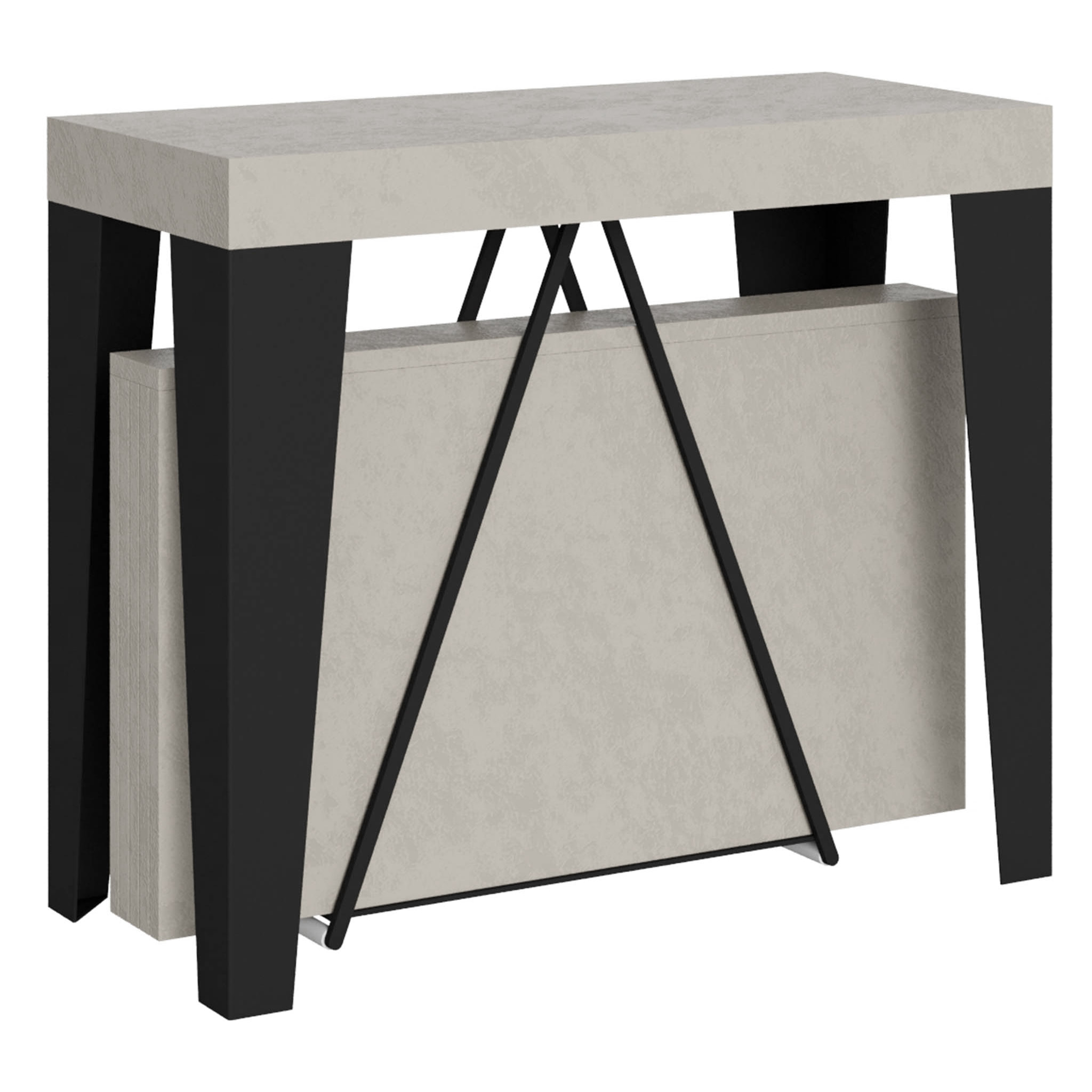 Consolle allungabile 90x40/300 cm Algo cashmere telaio antracite