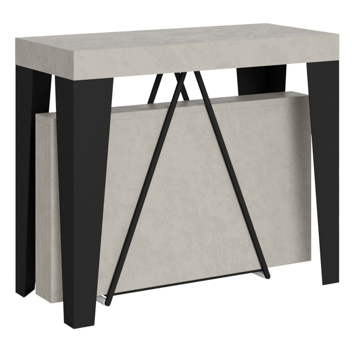 Consolle allungabile 90x40/300 cm Algo cashmere telaio antracite