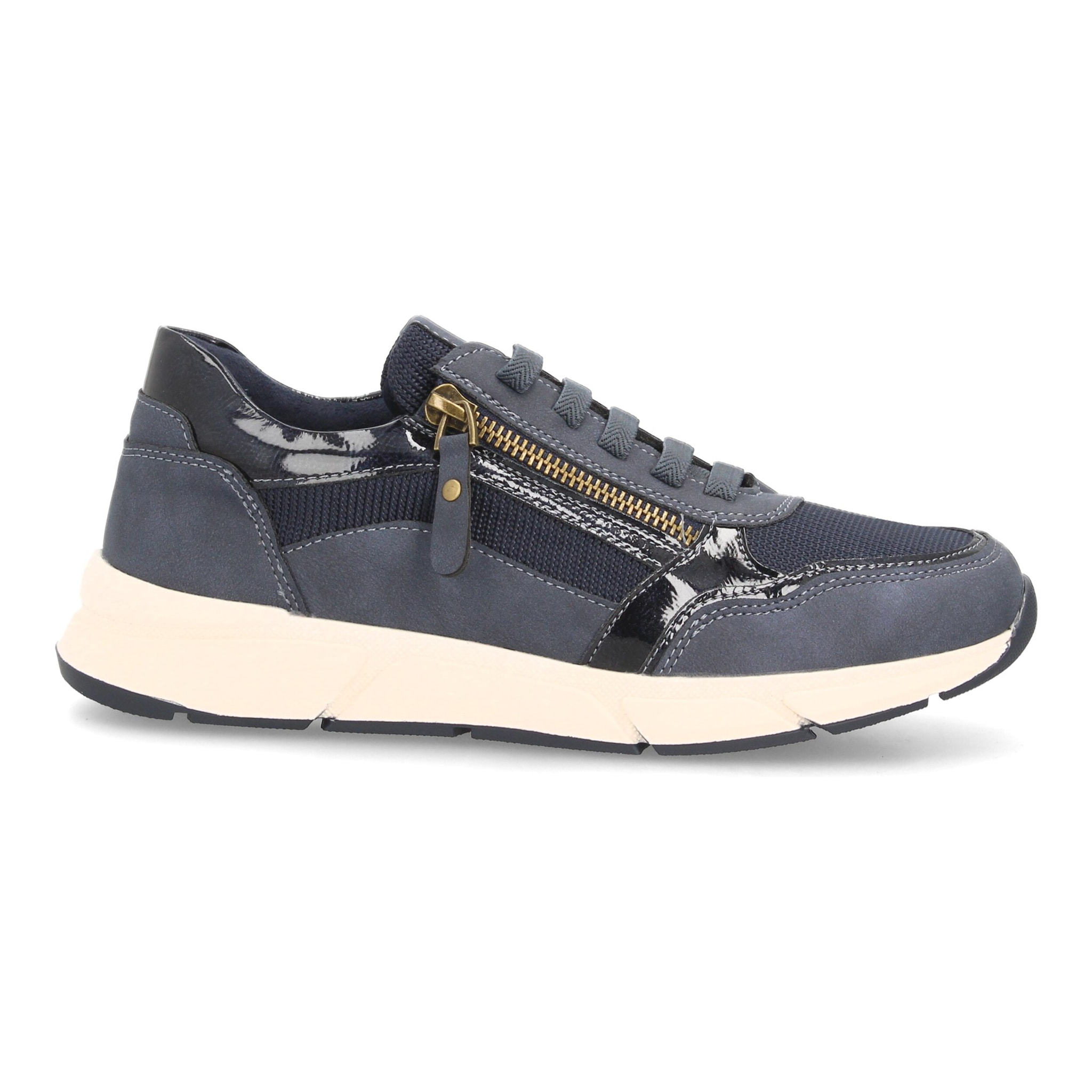Zapatillas deportivas con cremallera lateral para mujer