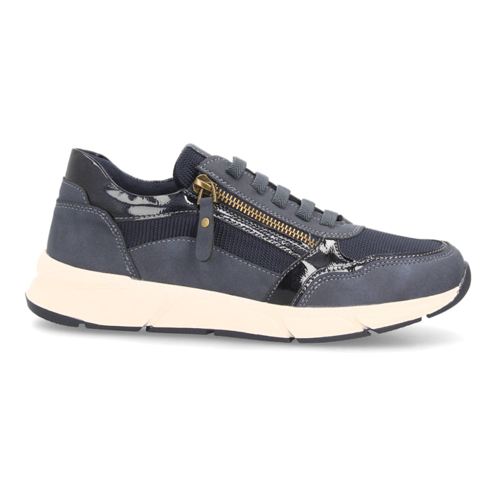 Zapatillas deportivas con cremallera lateral para mujer