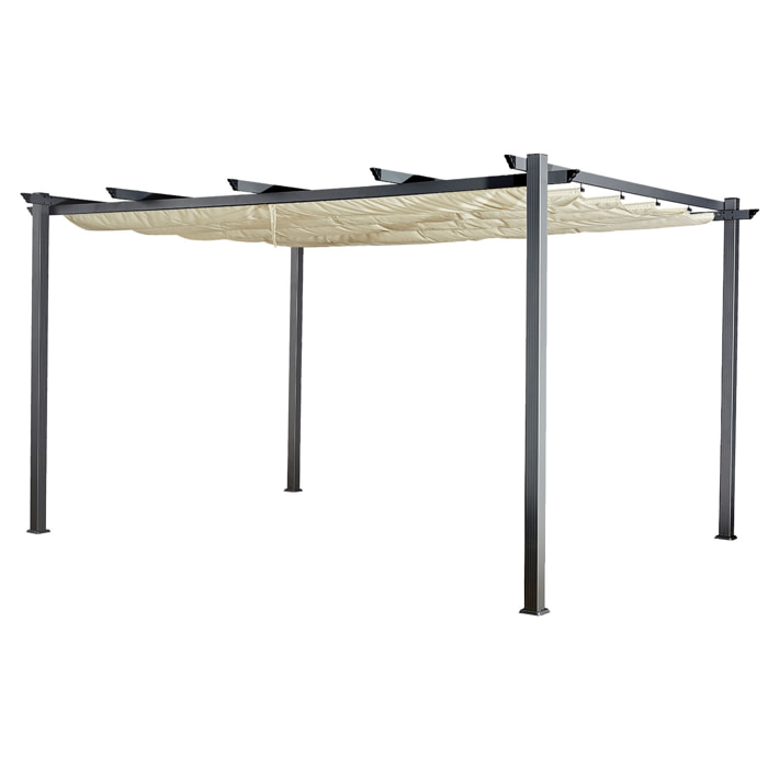 Pergola autoportante 3 × 4m CASSIS beige - structure aluminium