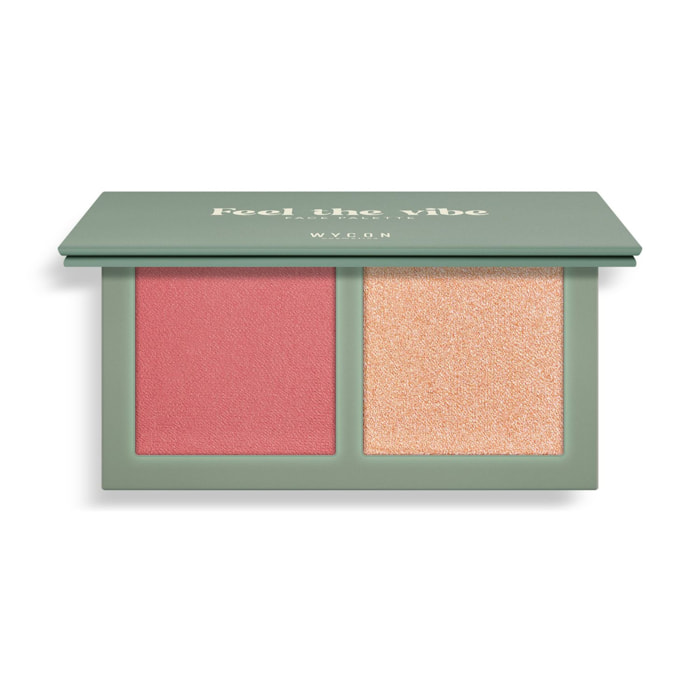 FEEL THE VIBE PALETTE Palette viso dalla texture ibrida con blush ed illuminante