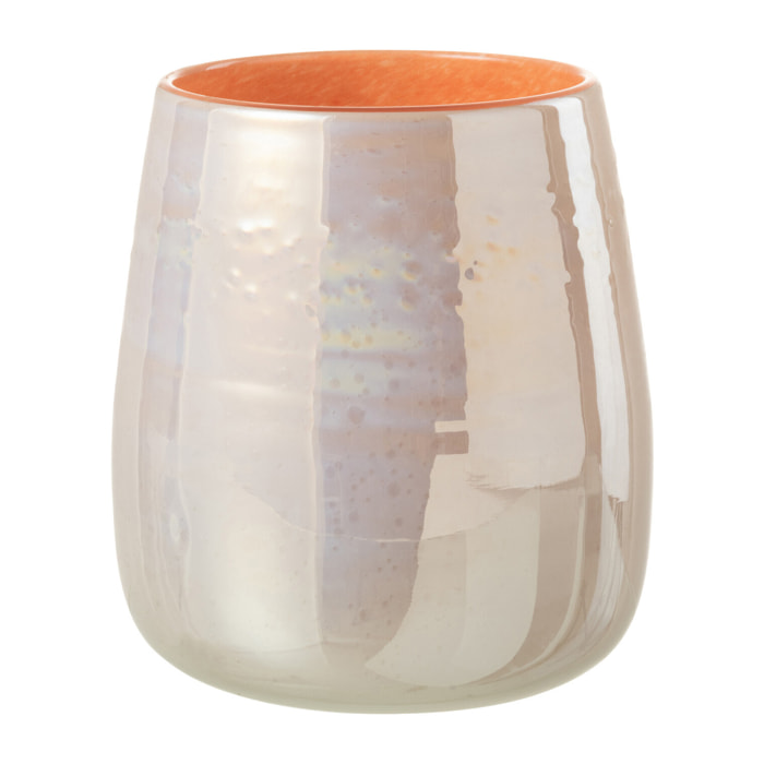 J-Line vase Juliette - verre - orange/rose - large - Ø 16 cm