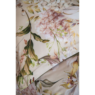 Parure housse de couette et taies oreiller 100% Satin de Coton imprimé