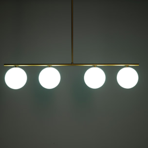 Suspension Tomasucci PARTY EVO, en acier et verre, blanc
