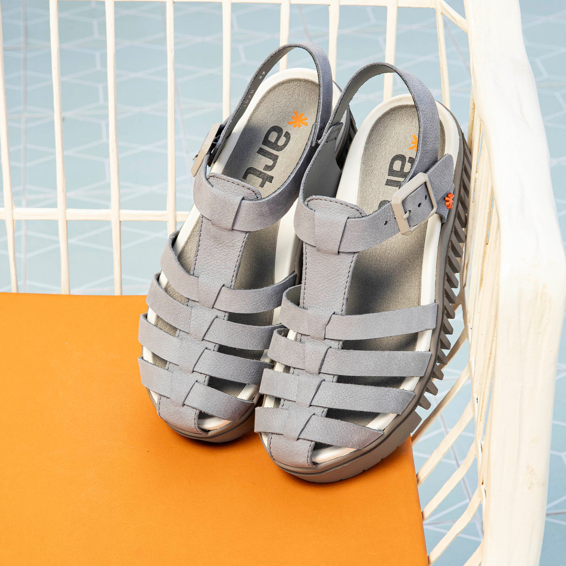 Sandalia de cuña 1575 NAPPA SESAME/BRIGHTON color Sesame