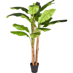 Banani Con Vaso. Altezza 240 Cm - Pezzi 1 - 50X240X50cm - Colore: Verde - Bianchi Dino - Piante Artificiali
