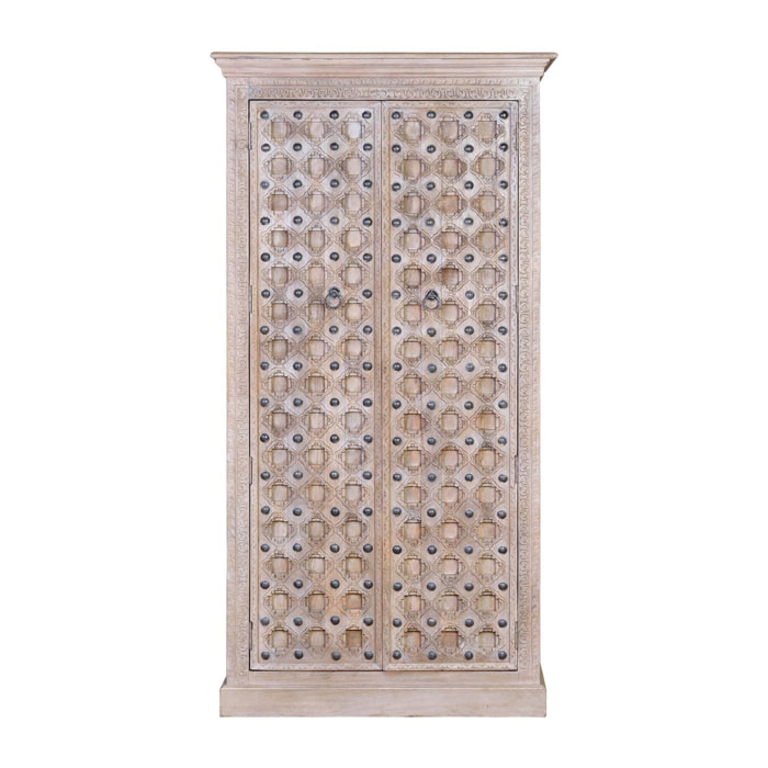 Armario de Madera de Mango 97 Cm Estilo Mediterráneo Moderno