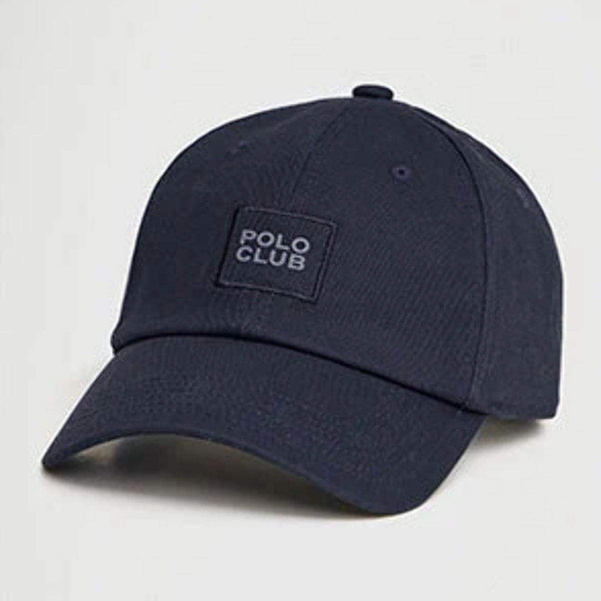 Gorra azul marino de seis paneles con logo Polo Club