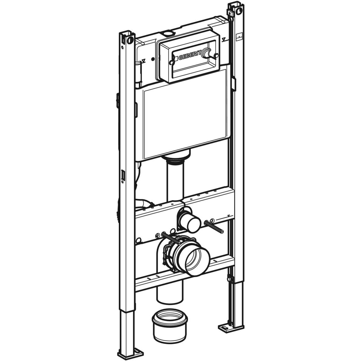 Pack WC Bati-support Geberit Duofix + WC suspendu  Vitra Integra + Abattant en Duroplast + Plaque blanche + Set d'habillage