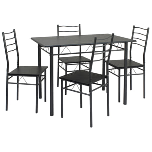 Set de mesa y 4 sillas Lima para cocina