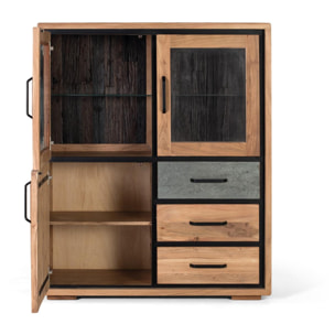 Aparador de Madera de Acacia Estilo Industrial Moderno
