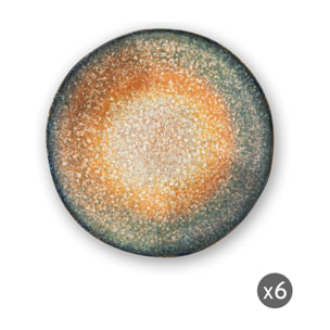 Set 6 piatti fondi Excelsa – Efesto, Ceramica Beige