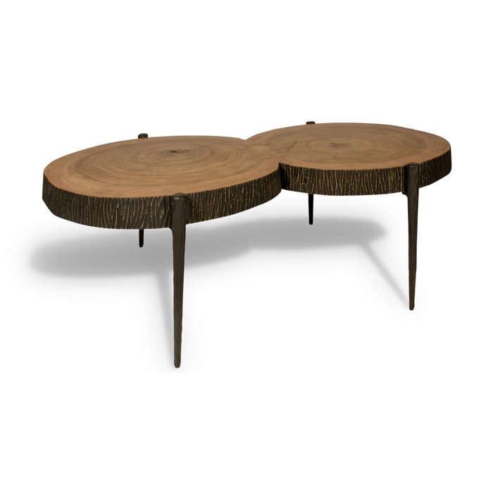 Table basse en bois d'acacia massif  LAGOS