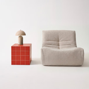 Table basse. table d'appoint cubique imitation carreaux de ciment terracotta 40x40cm - Kubeeek