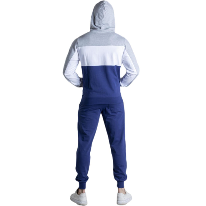 Tuta stripes da uomo composta da Felpe con cappuccio zip e pantalone in Felpe Jumpsuits Set