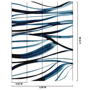 Papier peint Fils bleu Lapis Lazuli Intissé