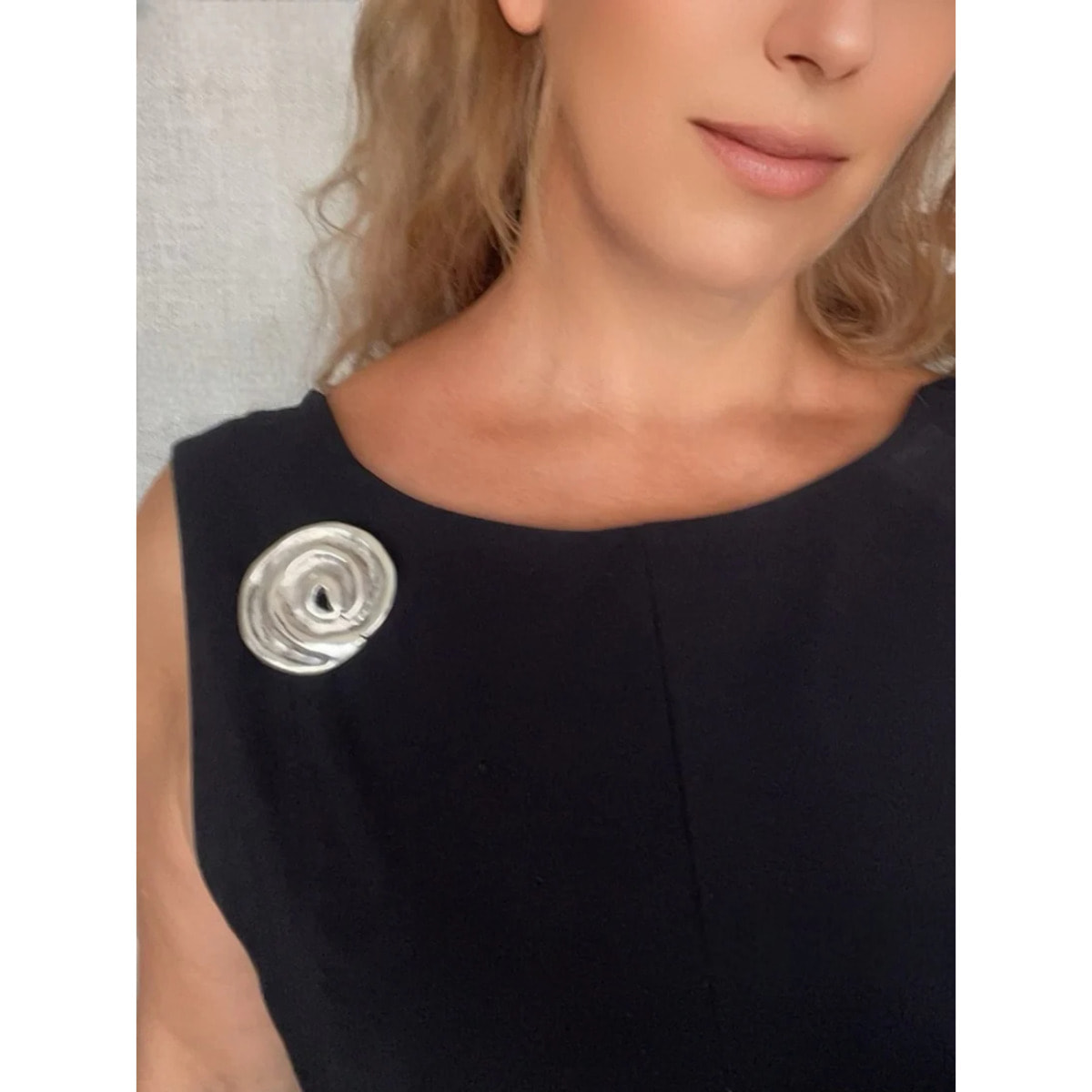 Broche Señales en plata 10µ diseño Gloria Mago envejecido vintage