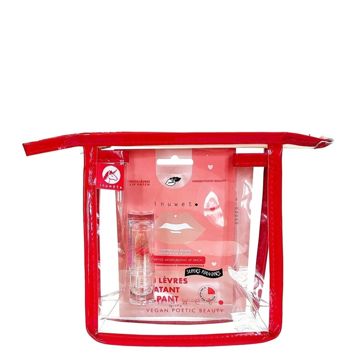 Supers Pouvoirs - Trousse Berry Rouge Patch Lèvres Hydratant Repulpant + Rouge à Levres Flower in a box parfum Fraise