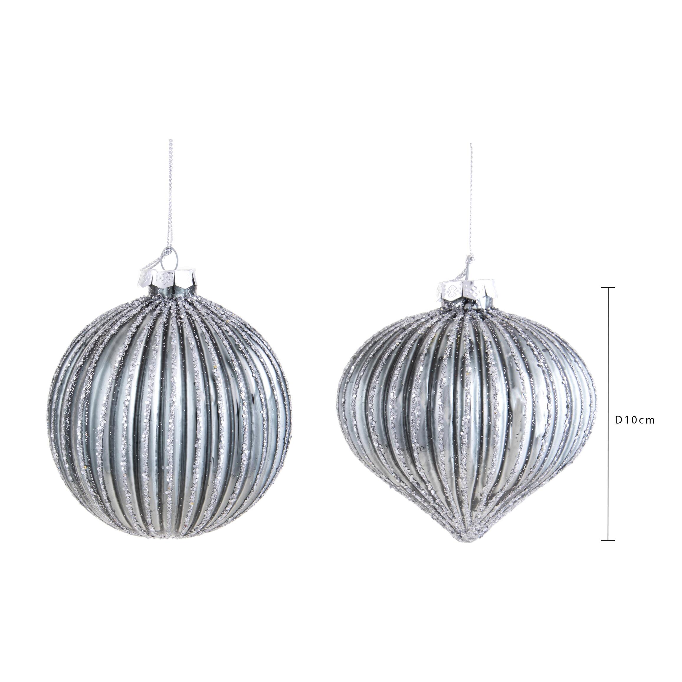Onion/sfera con righe - Pezzi 8 - ARGENTO - Bianchi Dino SpA