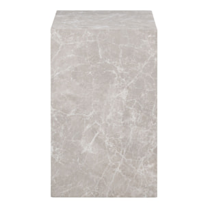 Tavolino d'appoggio Prague effetto marmo beige 30x30x50 cm