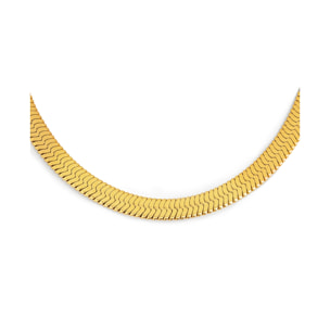 Collier Big Lisse Acier Plaqué Or