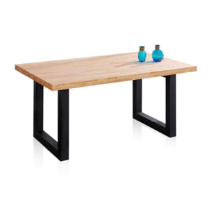 Mesa de comedor Loft 160 Roble salvaje - Negro