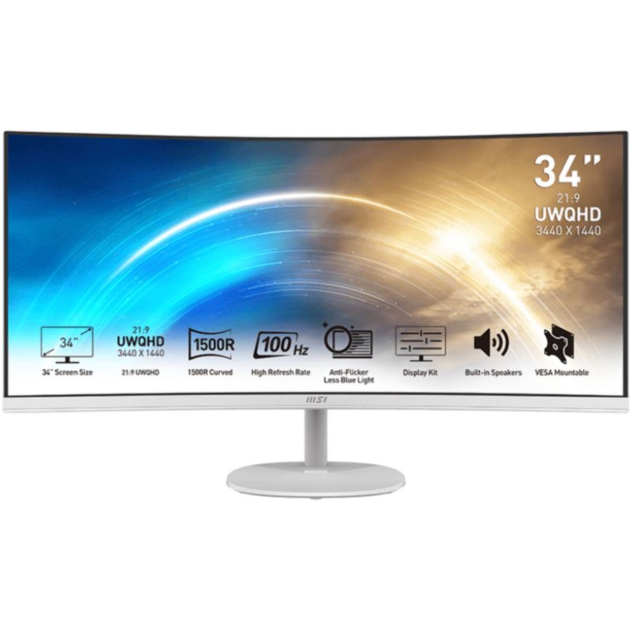 Ecran PC MSI PRO MP341CQW Incurvé 34'' VA