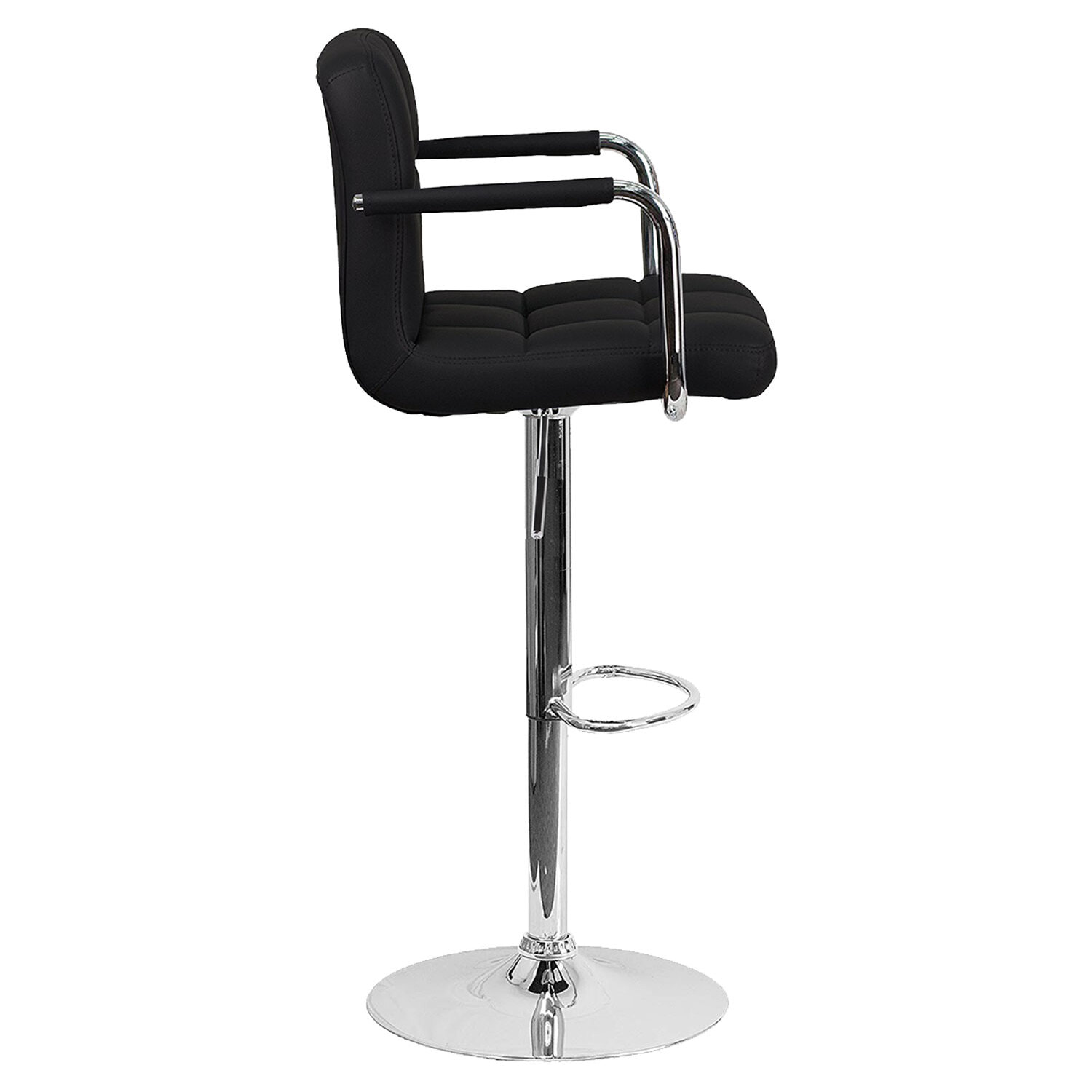 Lot de 2 tabourets de bar noir avec accoudoirs MIKE