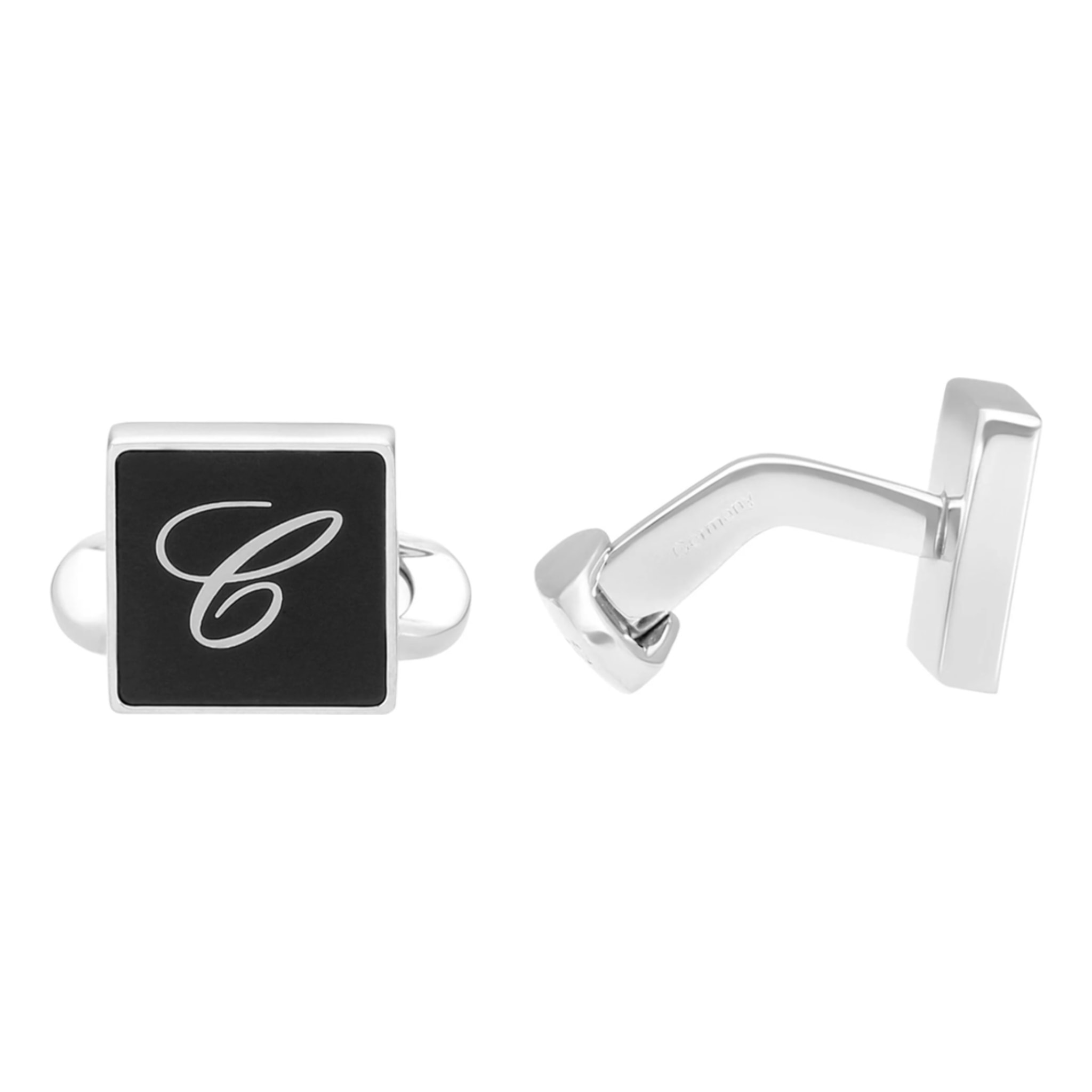 Chopard Gemelos para Mujer 95014-0080Gemelos classic - laca negra - metal plateado