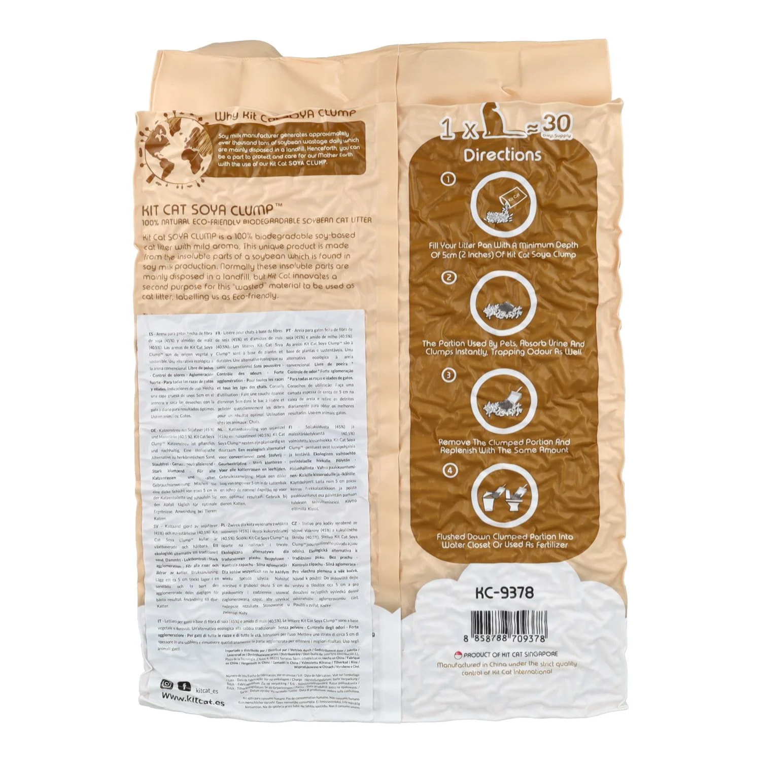 Pack 2x Kit Cat Arena Eco Nova Pack Ahorro - Peach 7 L Arena para gatos