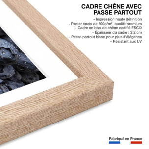 Affiche cuisine cure de cassis Affiche sous cadre bois