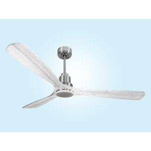 Ventilateur de plafond Réversible  Thermostat Dimmable Wifi Moteur à courant continu Toits en pente Télécommande Lumière à trois tons Hypersilence Mémoire