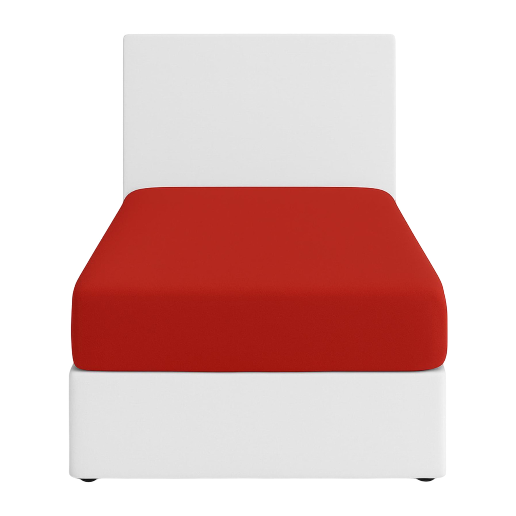 Sábana bajera para cama en color rojo rainbow benetton