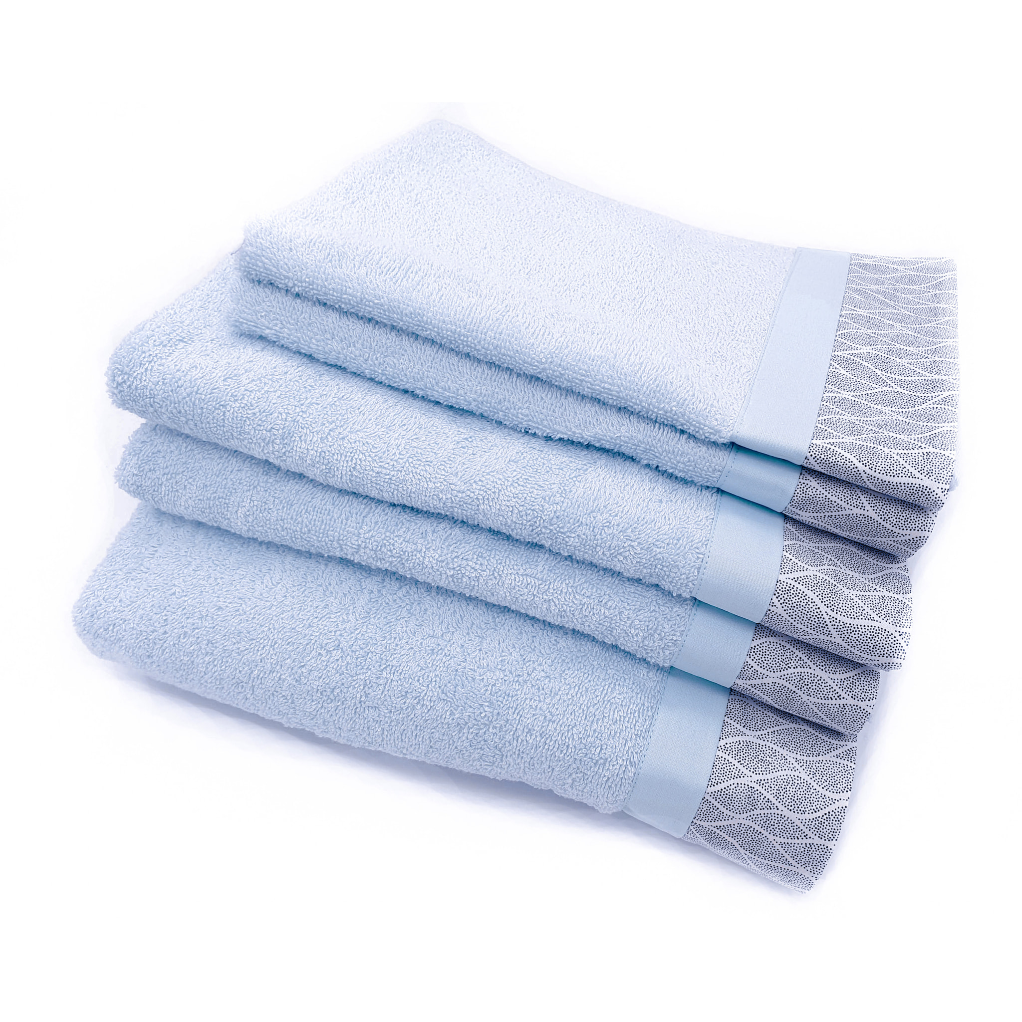 Set Spugna VENTOTENE 5 Pezzi: 2 Viso+2 Ospite + 1 Telo Bagno - 450 gr/m² - 100% Puro Cotone