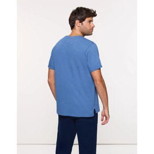 Camiseta Manga Corta Azul - Button