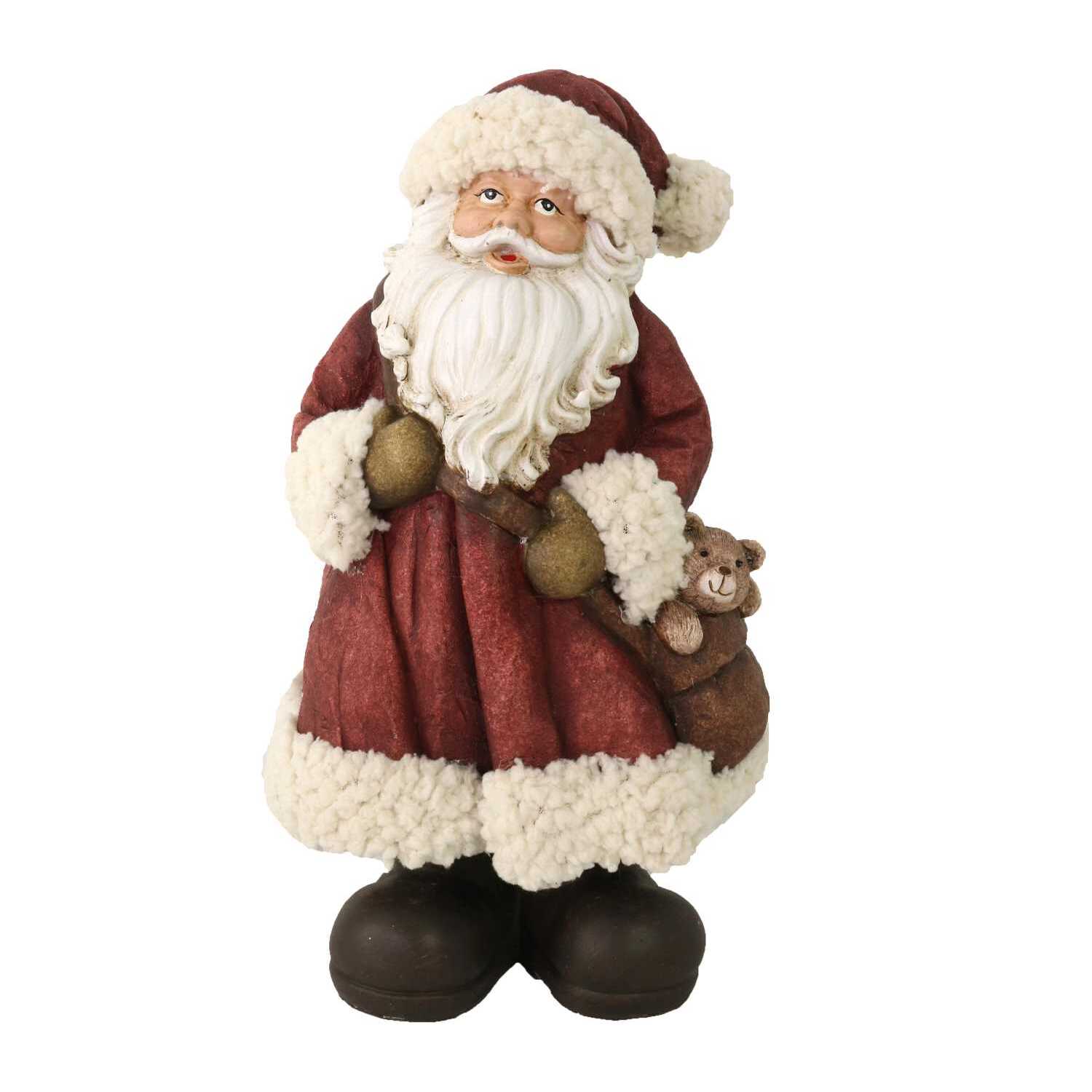 Babbo natale in resina rosso cm18x17h34