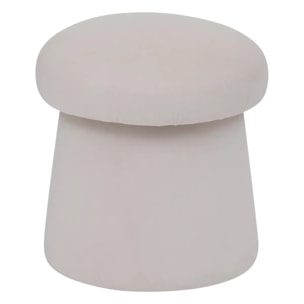 Pouf "Noa" D37cm blanc ivoire